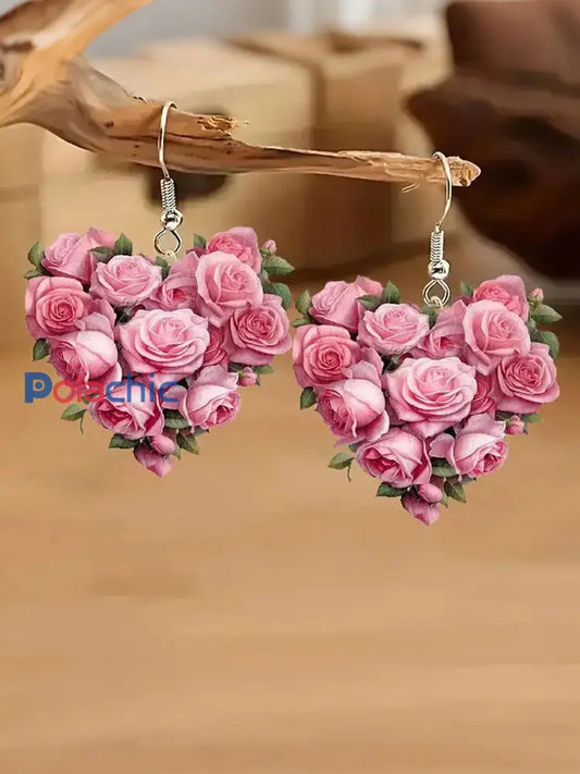 Boucles d’Oreilles Femme Breast Cancer Rose Rose Rose / ONE