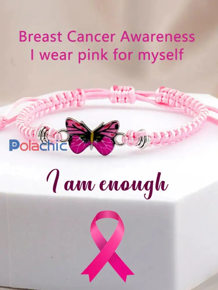 Bracelet cancer du sein pour femme Rose / ONE