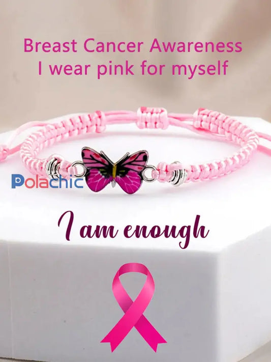 Bracelet cancer du sein pour femme Rose / ONE