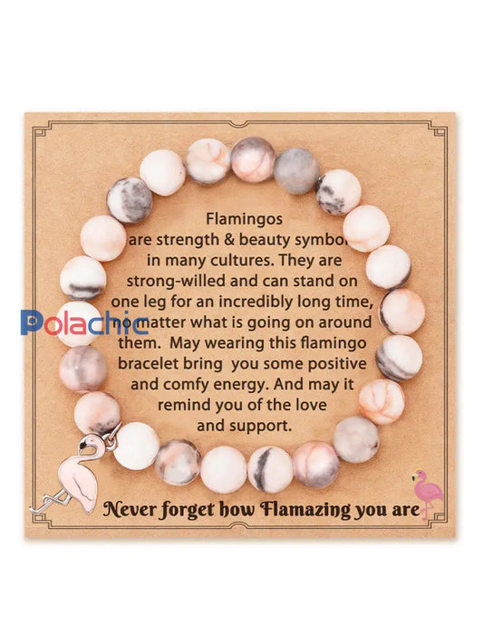 Bracelet Femme Flamant Rose Cancer Du Sein Rose / ONE