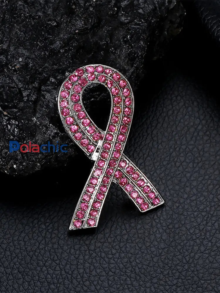 Broche rose cancer du sein pour femme Rose / ONE