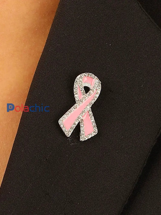 Broches de ruban rose cancer du sein pour femmes Rose / ONE