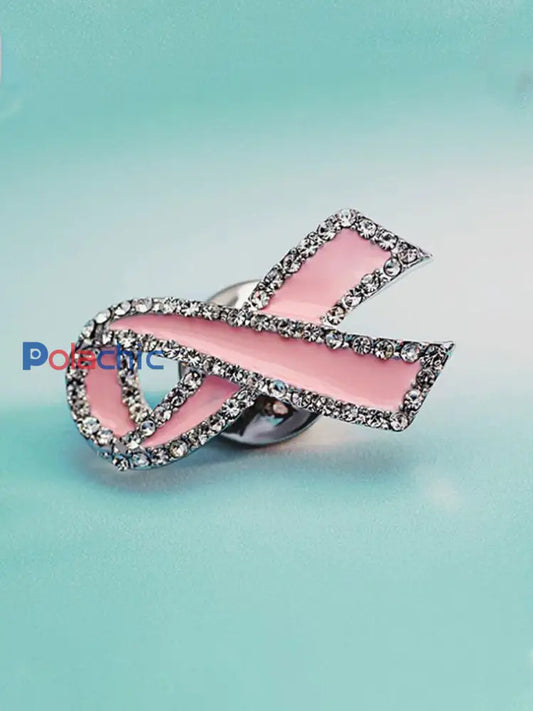 Broches de ruban rose cancer du sein pour femmes Rose / ONE