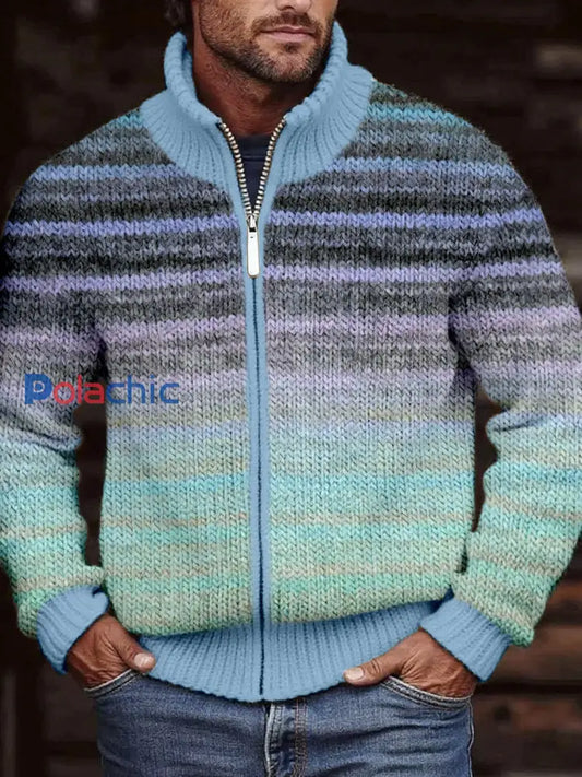 Cardigan en tricot confortable de couleur pastel pour hommes comme image / S