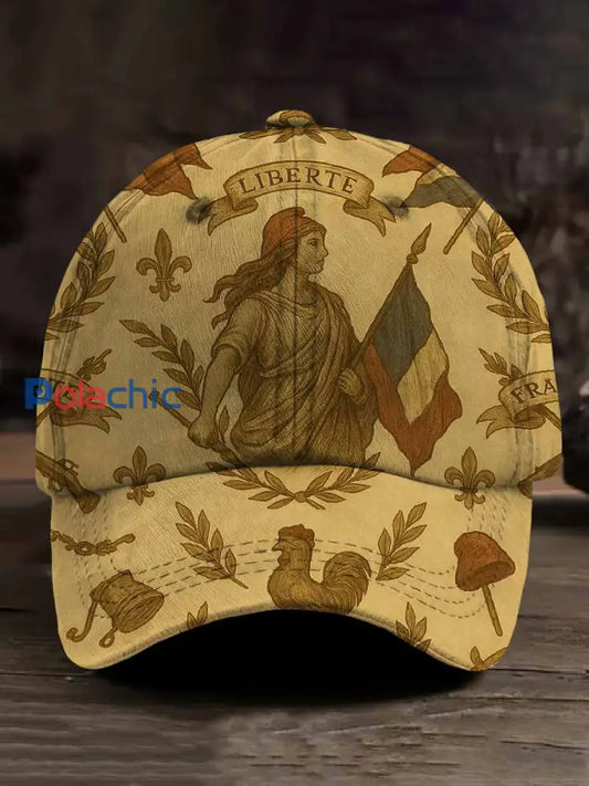 Casquette De Baseball Vintage Avec Motif Français comme image / ONE
