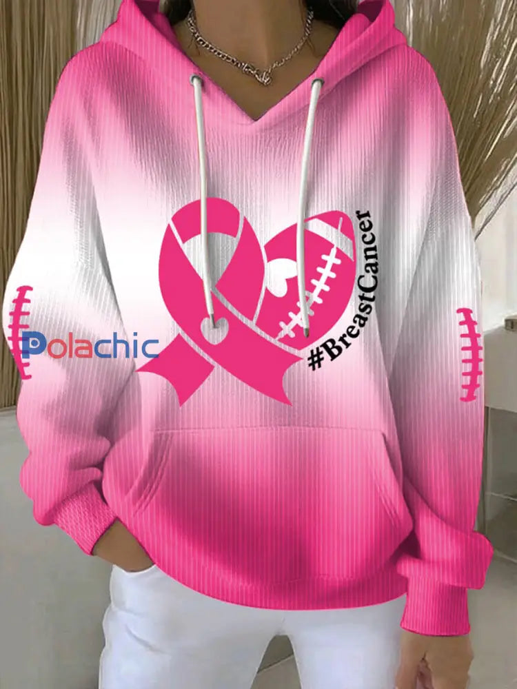 Chandail à capuchon Tackle Breast Cancer Femme comme image / S