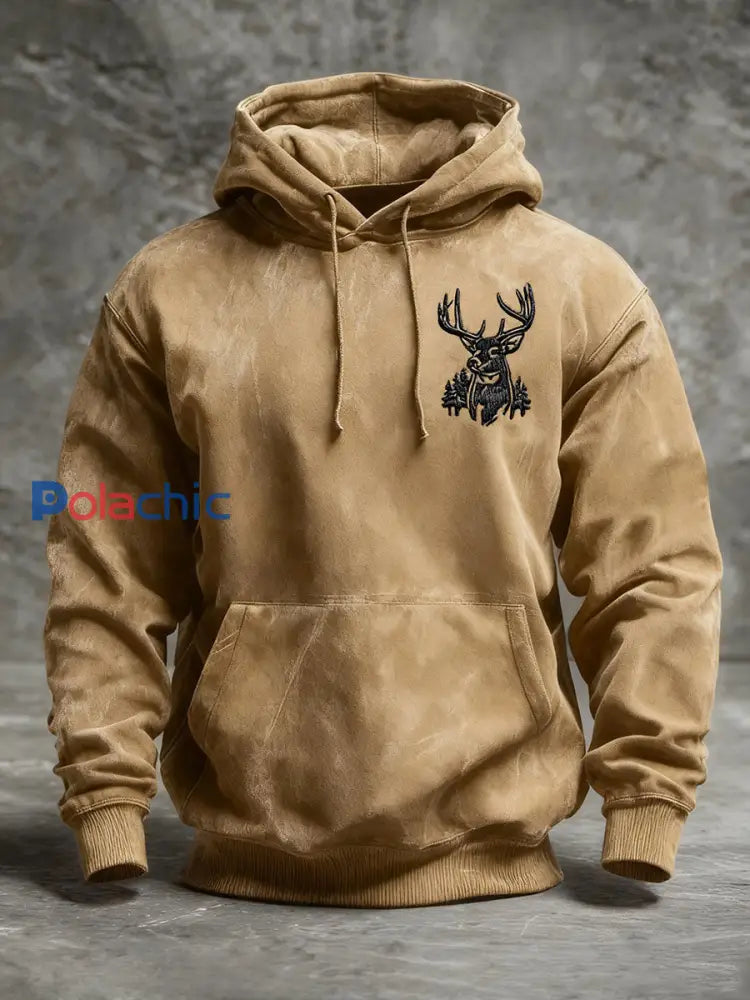 Chandail à capuchon Western Deer Homme Kaki / S