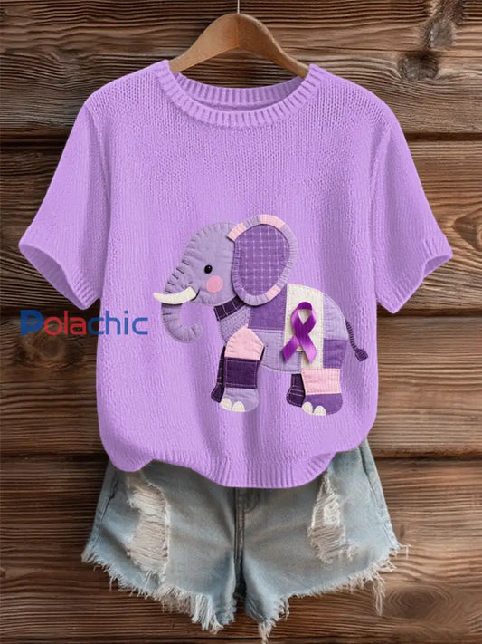 Chandail en tricot confortable pour femmes Alzheimer’s Disease comme image / S