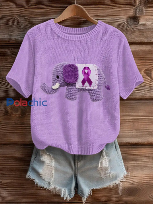 Chandail en tricot confortable pour femmes Alzheimer’s Disease comme image / S