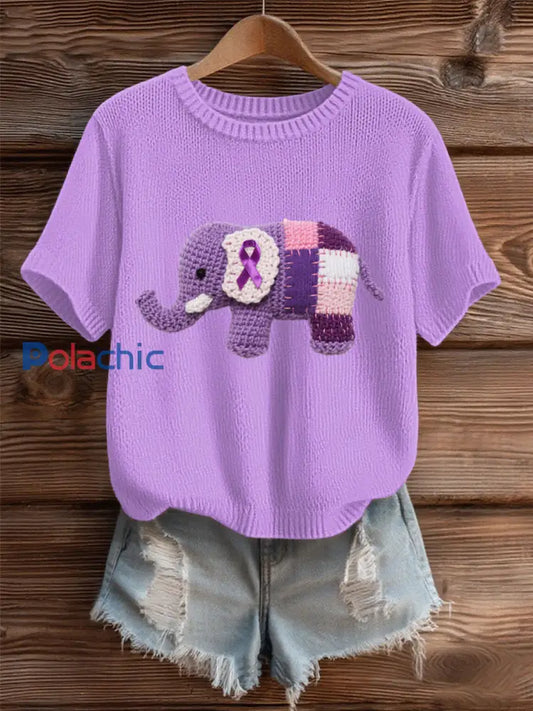 Chandail en tricot confortable pour femmes Alzheimer’s Disease comme image / S