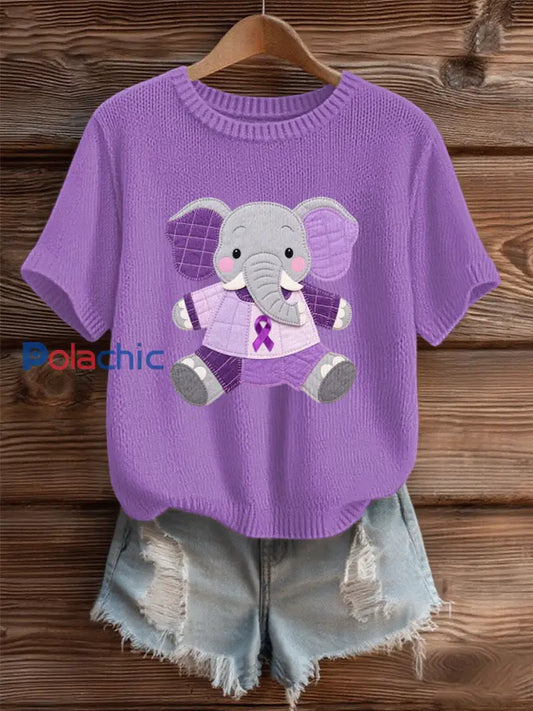 Chandail en tricot confortable pour femmes Alzheimer’s Disease comme image / S