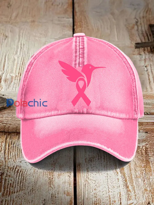 Chapeau de colibri rose unisexe sensibilisation au cancer du sein Rose / ONE