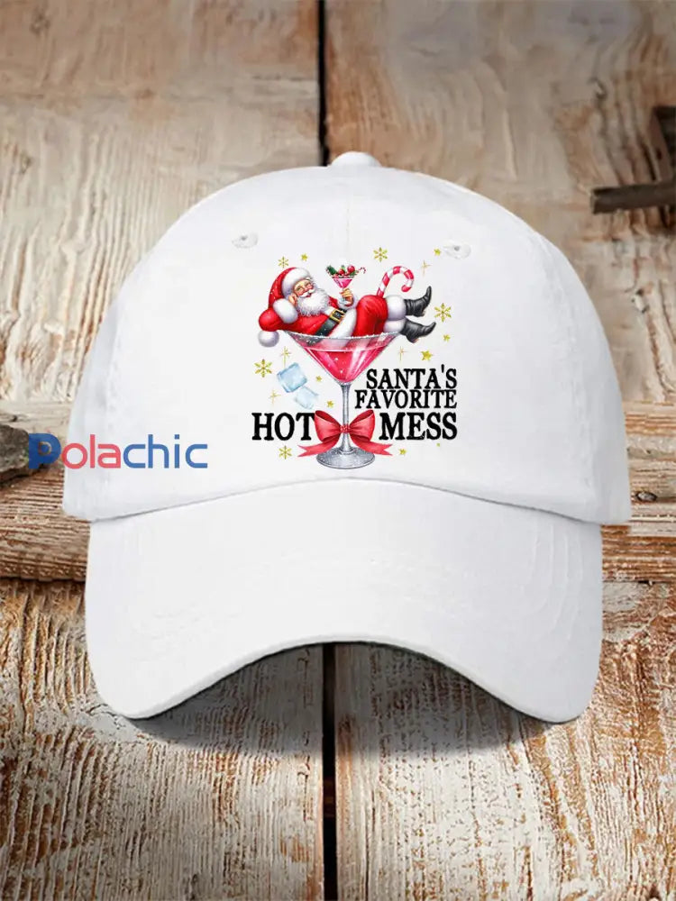 Chapeau de mess chaud préféré du père noël drôle unisexe Blanc / ONE
