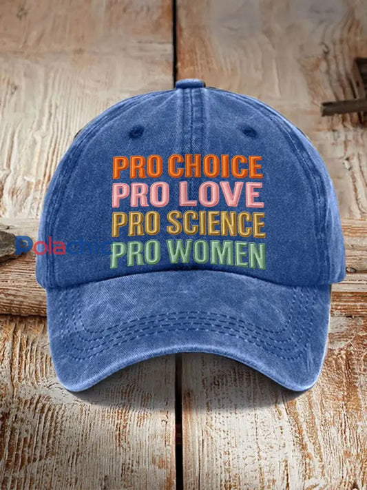 Chapeau imprimé Pro Choice Unisexe Bleu / ONE