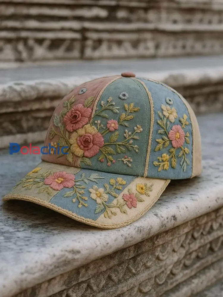 Chapeau unisexe imprimé fleurs de sensibilisation au cancer du sein comme image / ONE