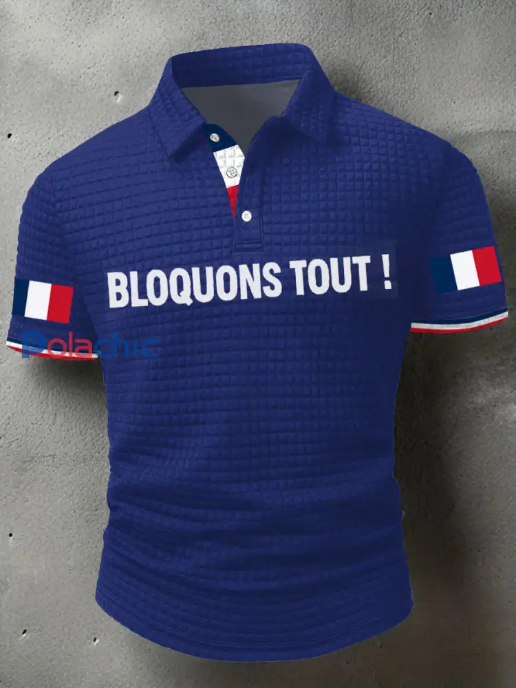 Chemise à imprimé Bloquons tout Homme Bleu / S