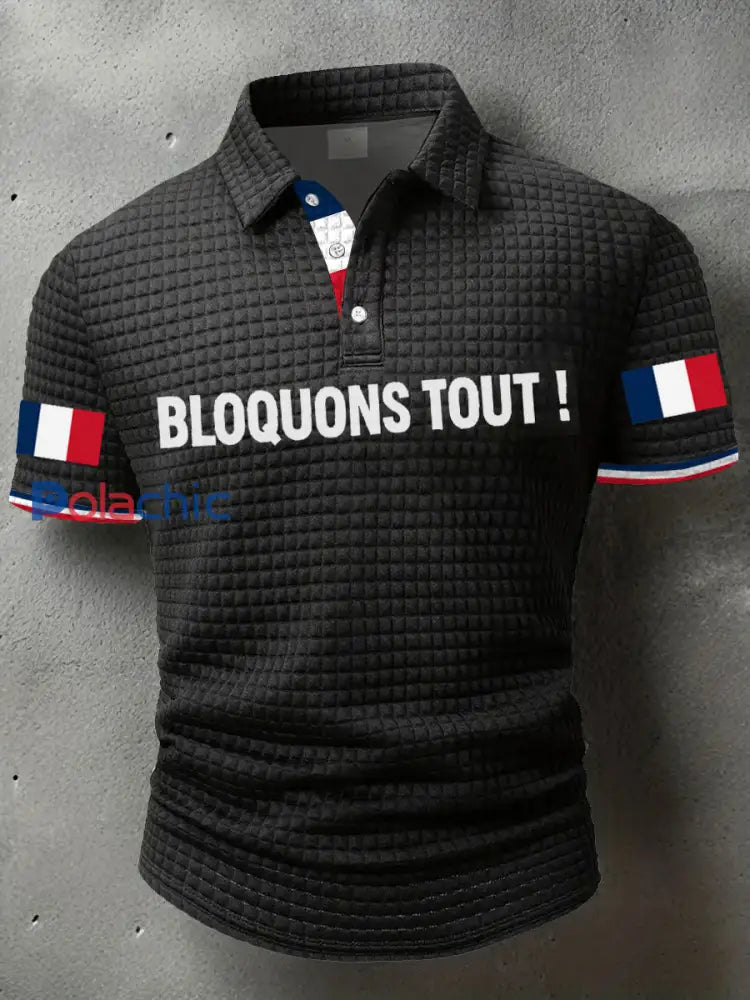 Chemise à imprimé Bloquons tout Homme Noir / S
