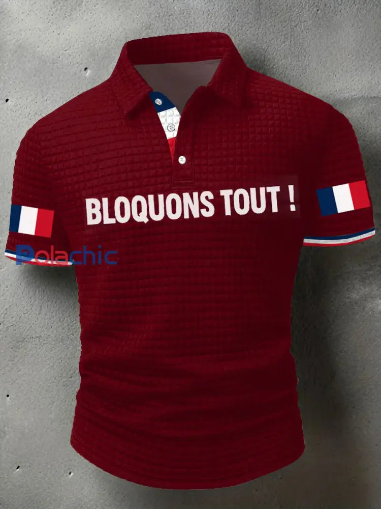 Chemise à imprimé Bloquons tout Homme Rouge / S