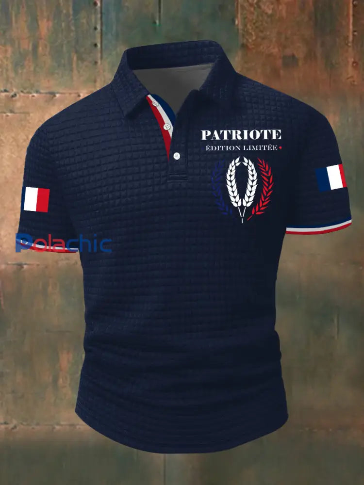 Chemise à manches courtes Limitee pour homme édition Patriote Bleu Marine / S