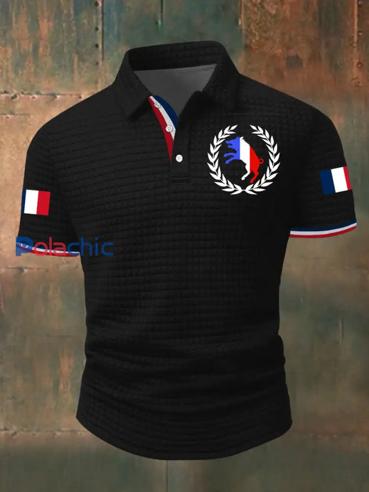 Chemise à manches courtes Sanglier Laurier Blanc Sur Homme Noir / S