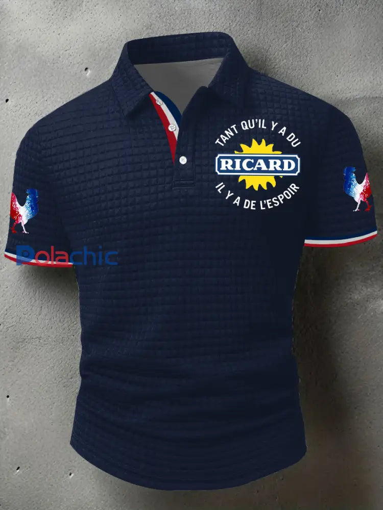 Chemise à manches courtes Tant Qu’il Y A Du Ricard Homme Bleu Marine / S