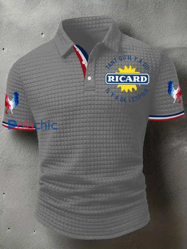 Chemise à manches courtes Tant Qu’il Y A Du Ricard Homme Gris / S