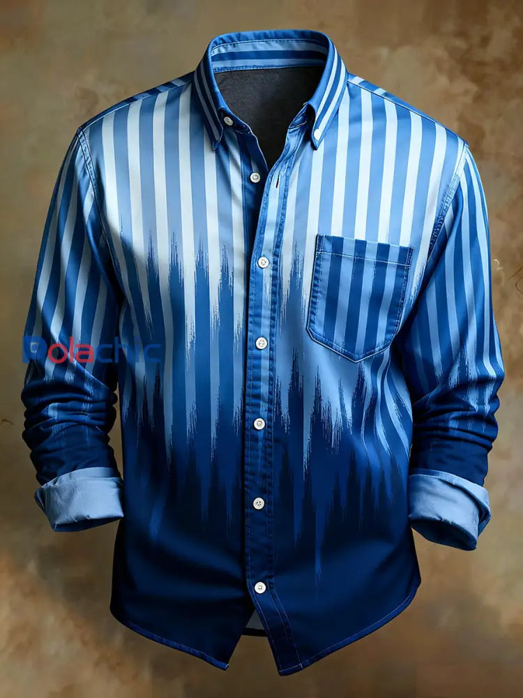 Chemise confortable de style d’affaires d’impression d’art abstrait rétro des hommes A / S