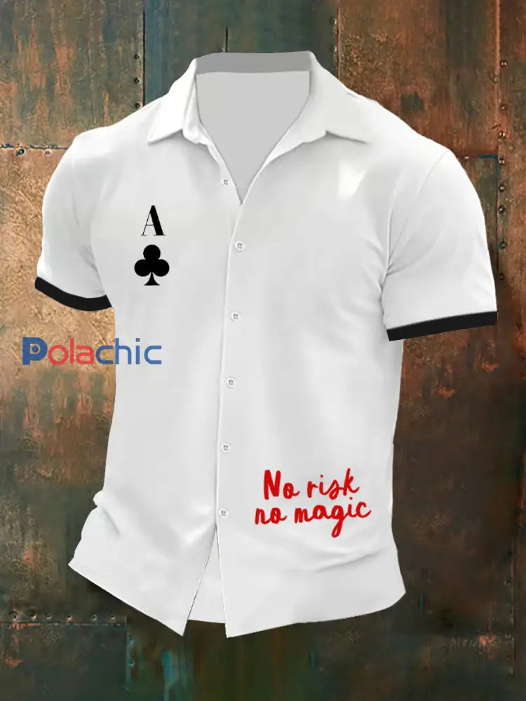 Chemise poker resort pour homme Blanc / S