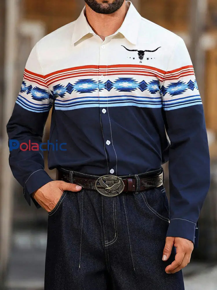Chemise Vintage Western Cowboy Homme comme image / S