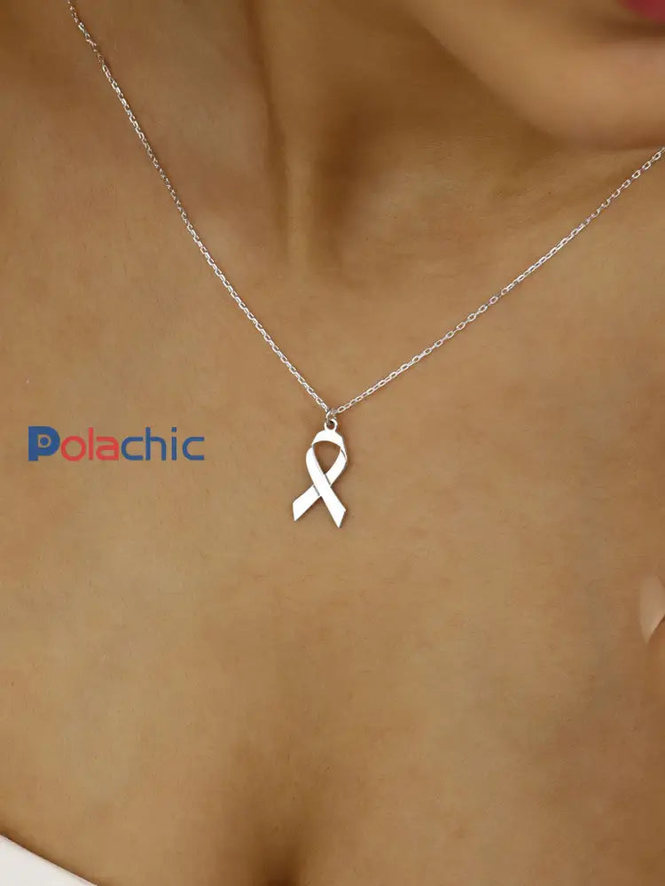Collier cancer du sein pour femme Argent / ONE