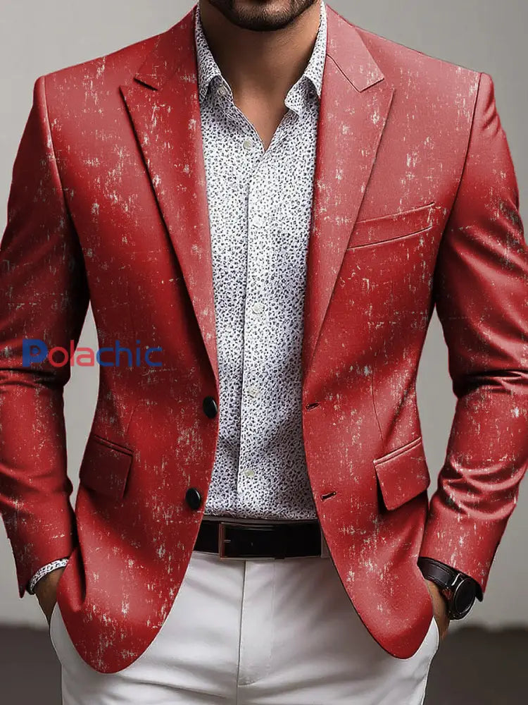 Costume rouge vintage de Noël pour hommes Rouge / S