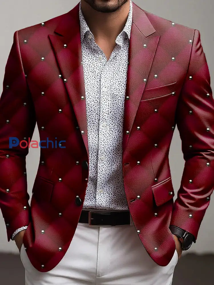 Costume vintage rouge de Noël pour hommes Rouge / S