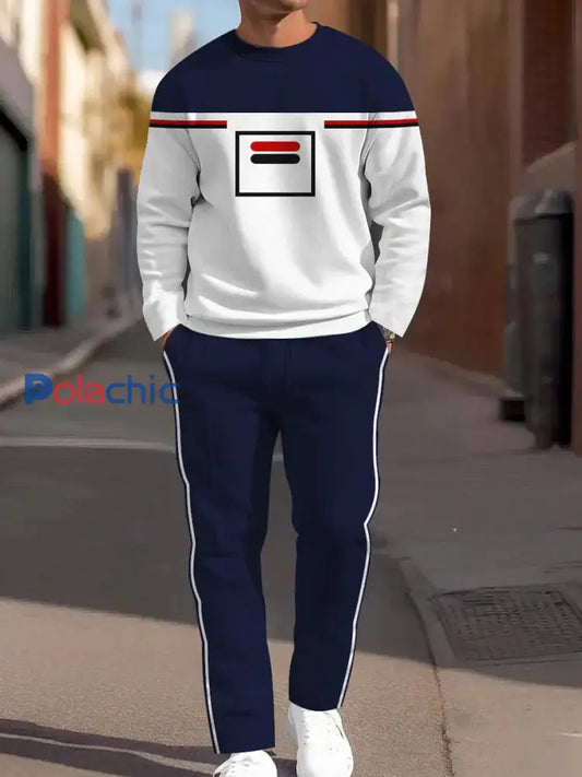 Ensemble de pantalons minimalistes décontractés pour hommes Blanc / S
