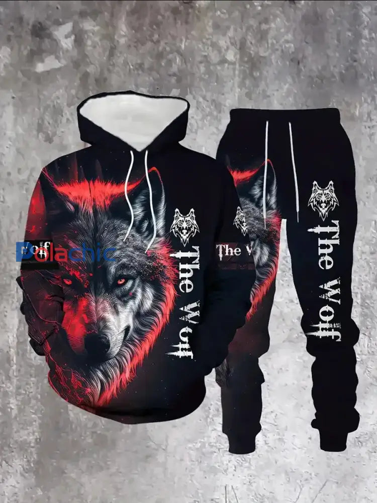 Ensemble Sweat-shirt à capuche à imprimé rétro pour hommes B / S