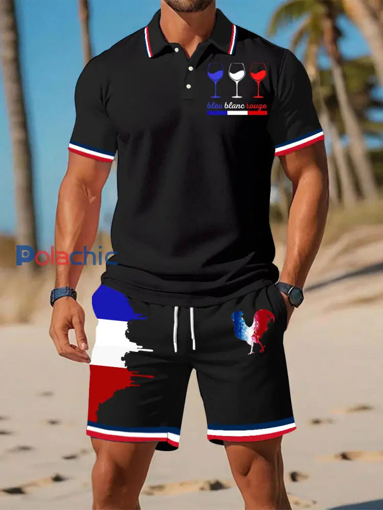 Ensembles Bleu Blanc Rouge Homme Noir / S