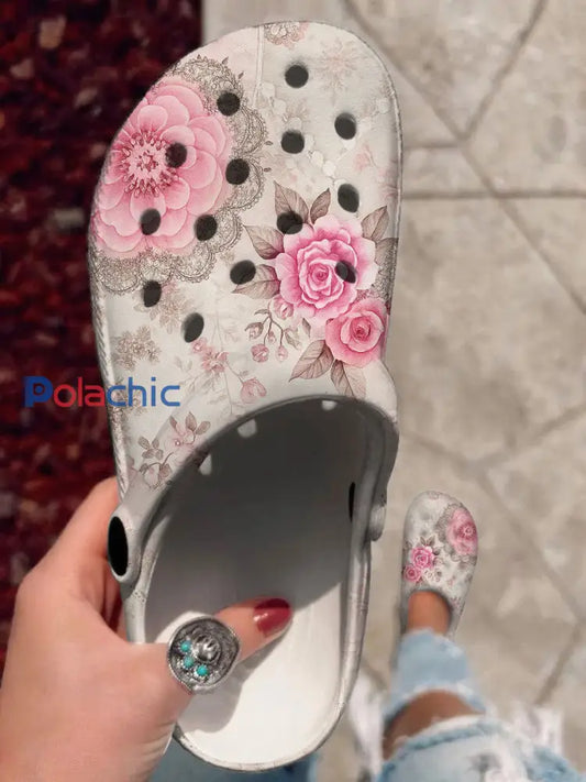 Femme Rose Imprimé Floral Casual Crocs Rose / 36D