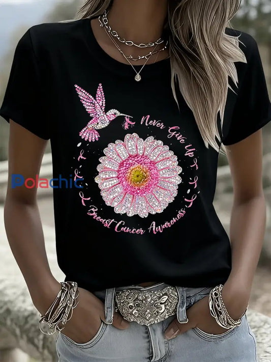 Femme Vintage Animal Floral Art Décontracté Manches Courtes A / S