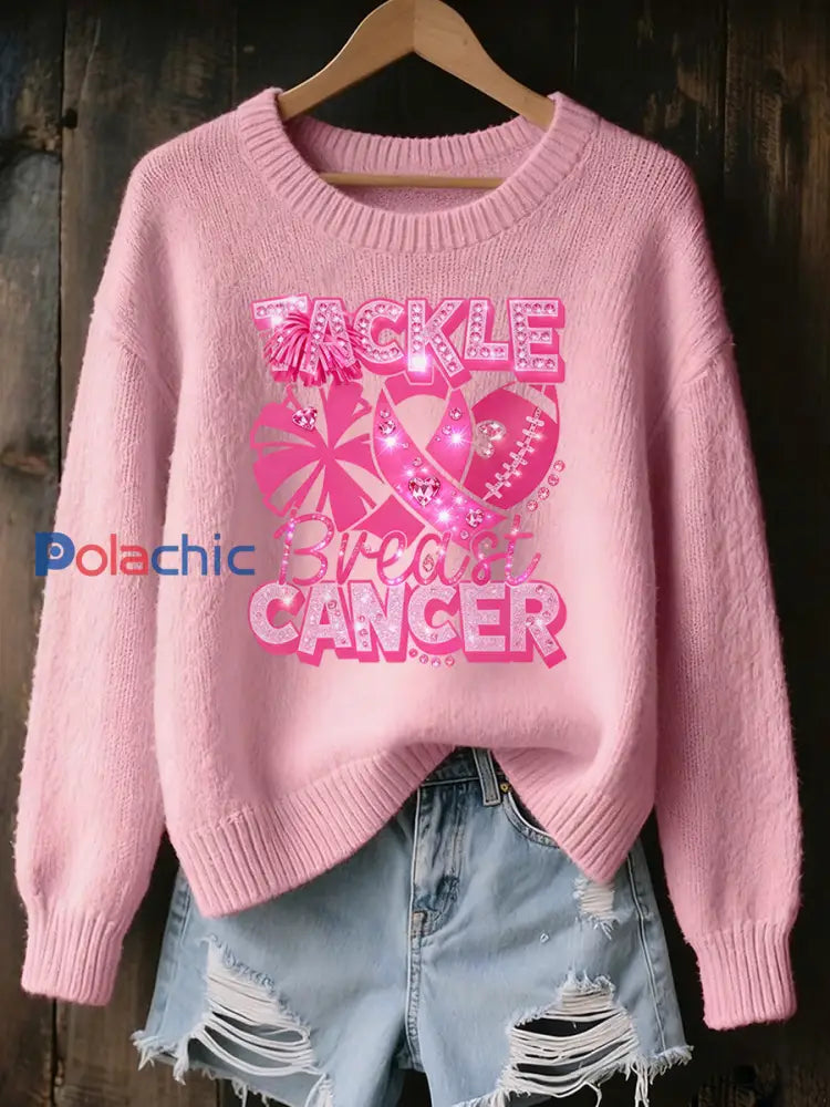 Femmes du cancer du sein Fan Band Art Print Memorial Pull A / S