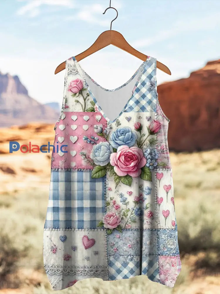 Gilet imprimé artistique floral des femmes comme image / S