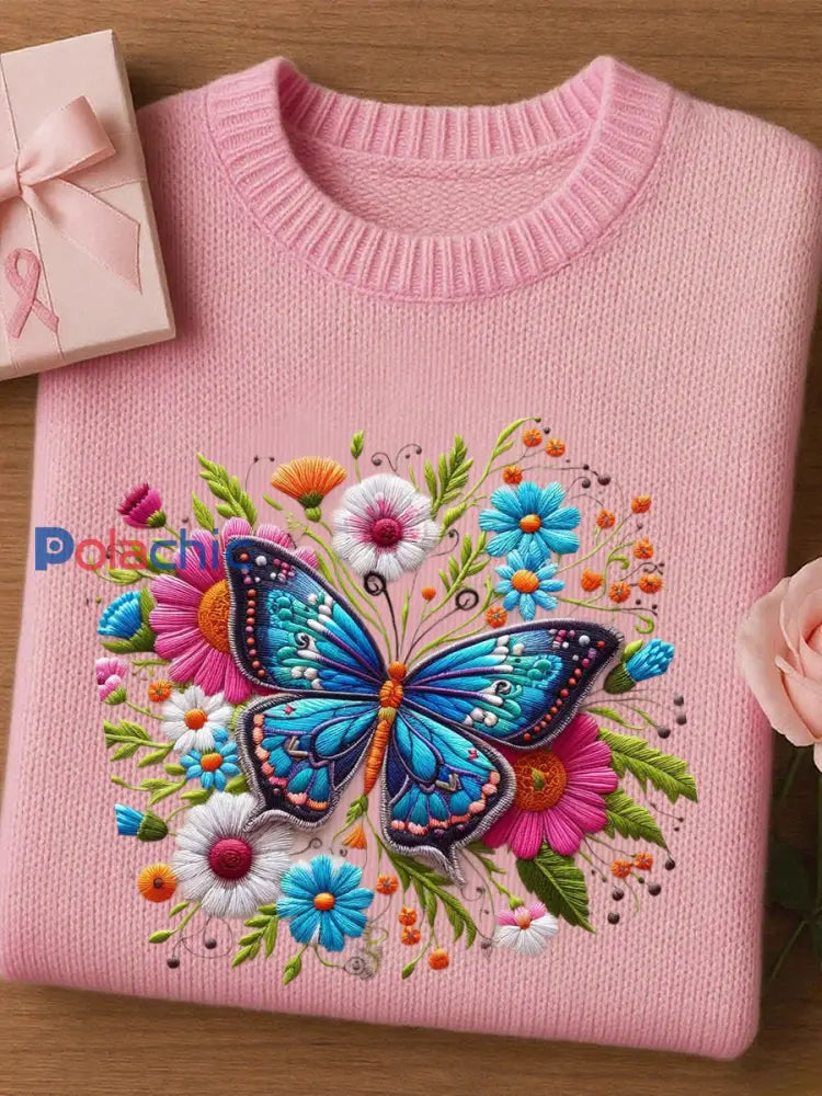 Haut confortable en tricot à manches courtes imprimé animal artistique pour femme A / S