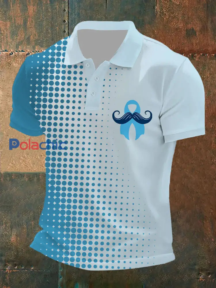 Haut décontracté à imprimé sensibilisation au cancer de la prostate pour hommes Bleu / S