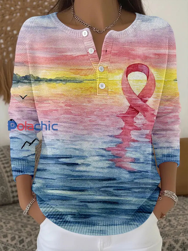 Hauts de sensibilisation au cancer du sein pour femmes comme image / S