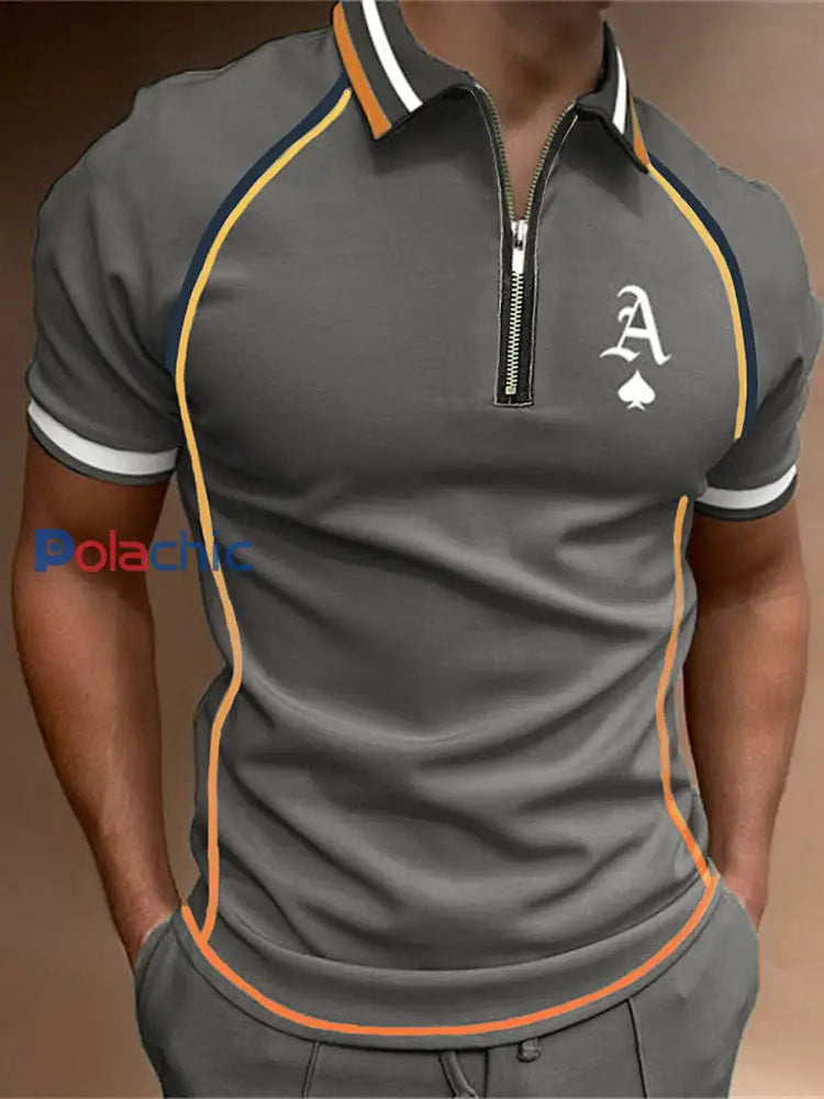 Hauts décontractés Texas Hold’em Ace of Spades pour hommes gris / S