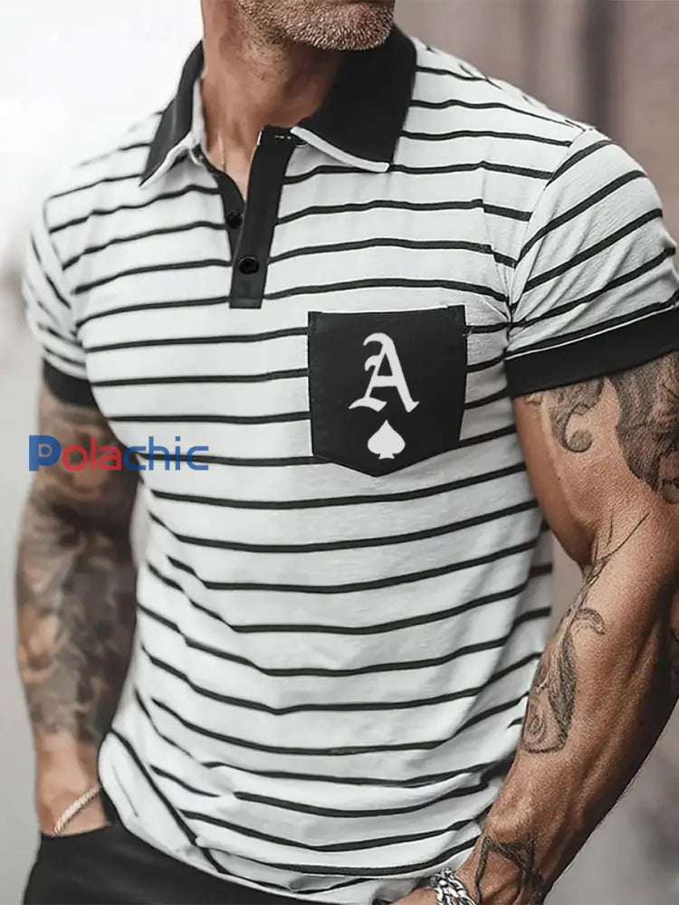 Hauts décontractés Texas Hold’em Ace of Spades pour hommes Noir / S