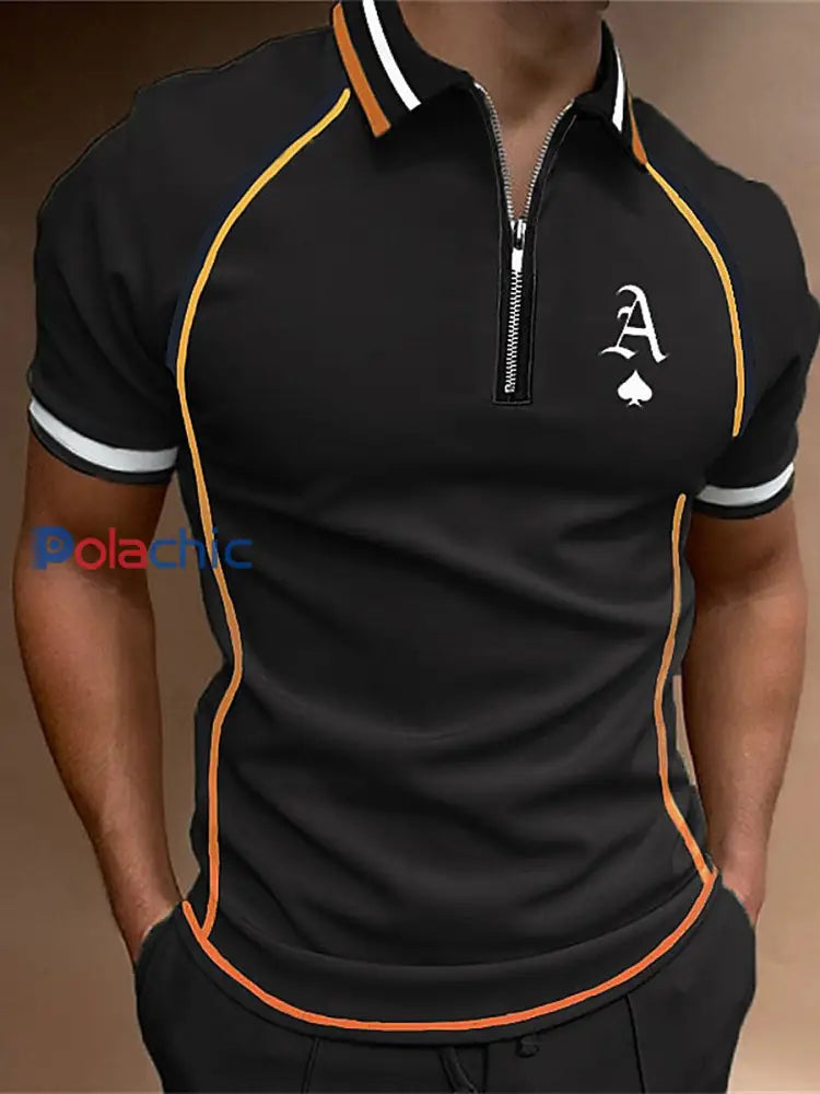Hauts décontractés Texas Hold’em Ace of Spades pour hommes noir / S