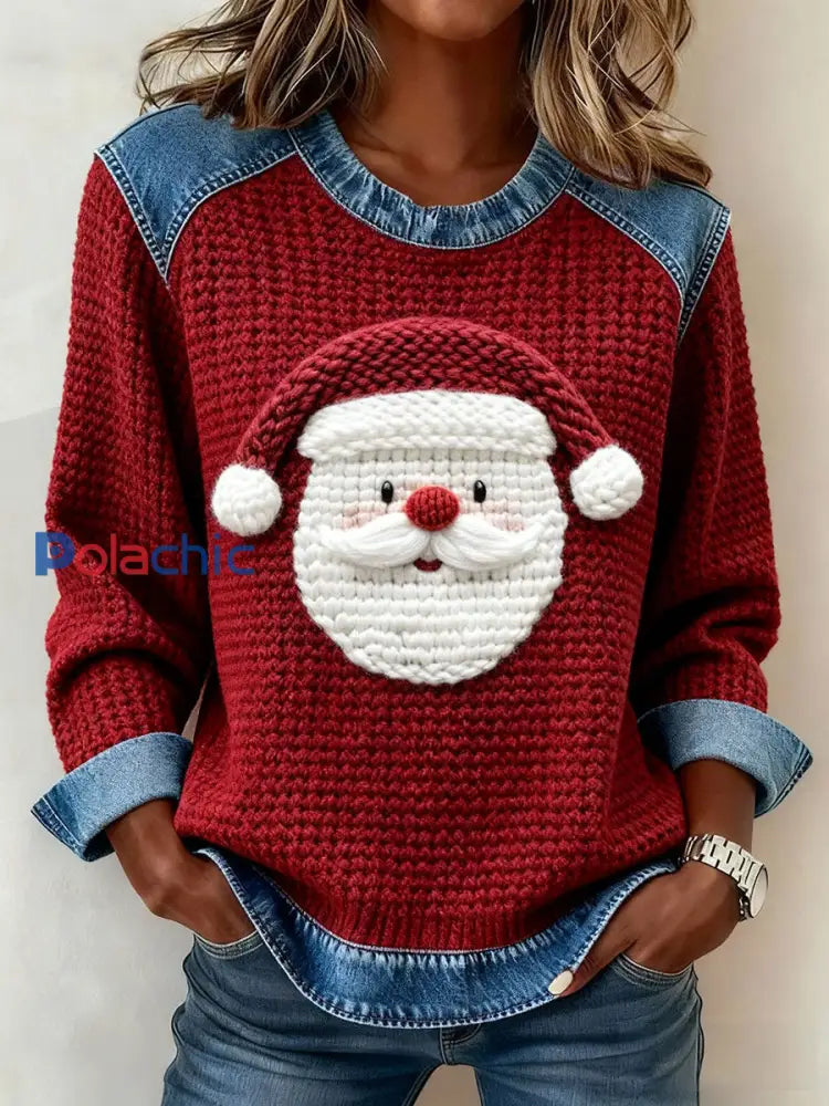 Hauts Père Noël pour femmes Rouge / S