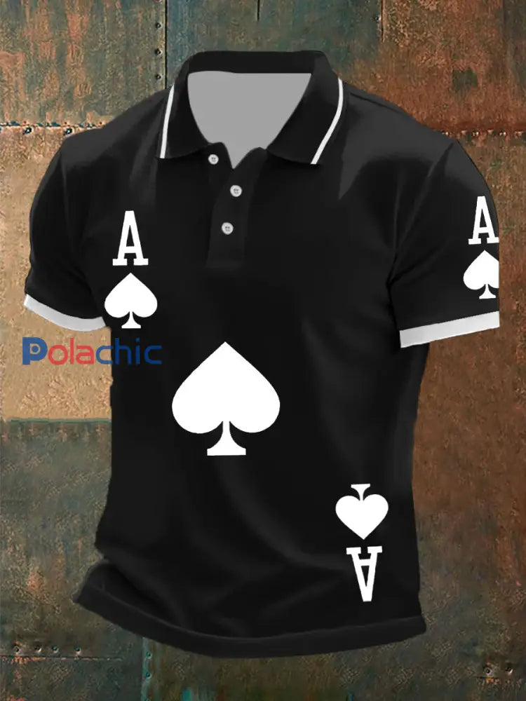Hauts Texas Hold’em Ace of Spades pour hommes Noir / S
