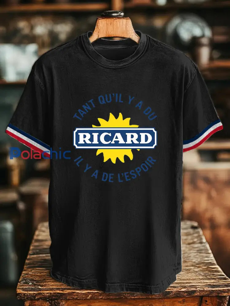 Herren Tant Qu’il Y A Du Ricard T-Shirt mit kurzen Ärmeln Schwarz / S