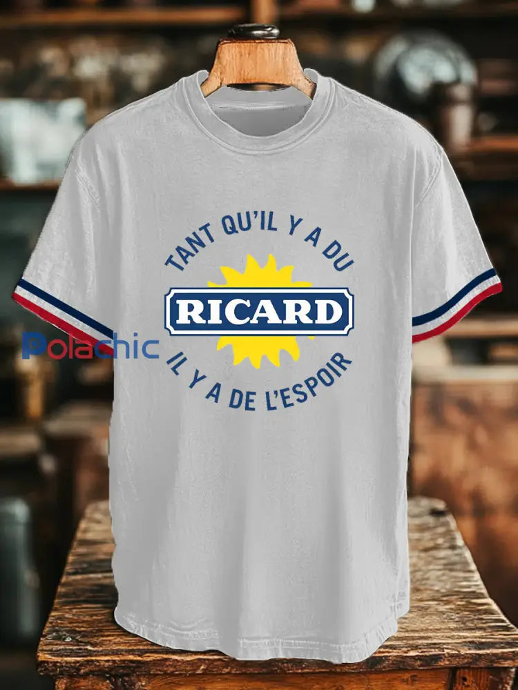 Herren Tant Qu’il Y A Du Ricard T-Shirt mit kurzen Ärmeln Weiß / S