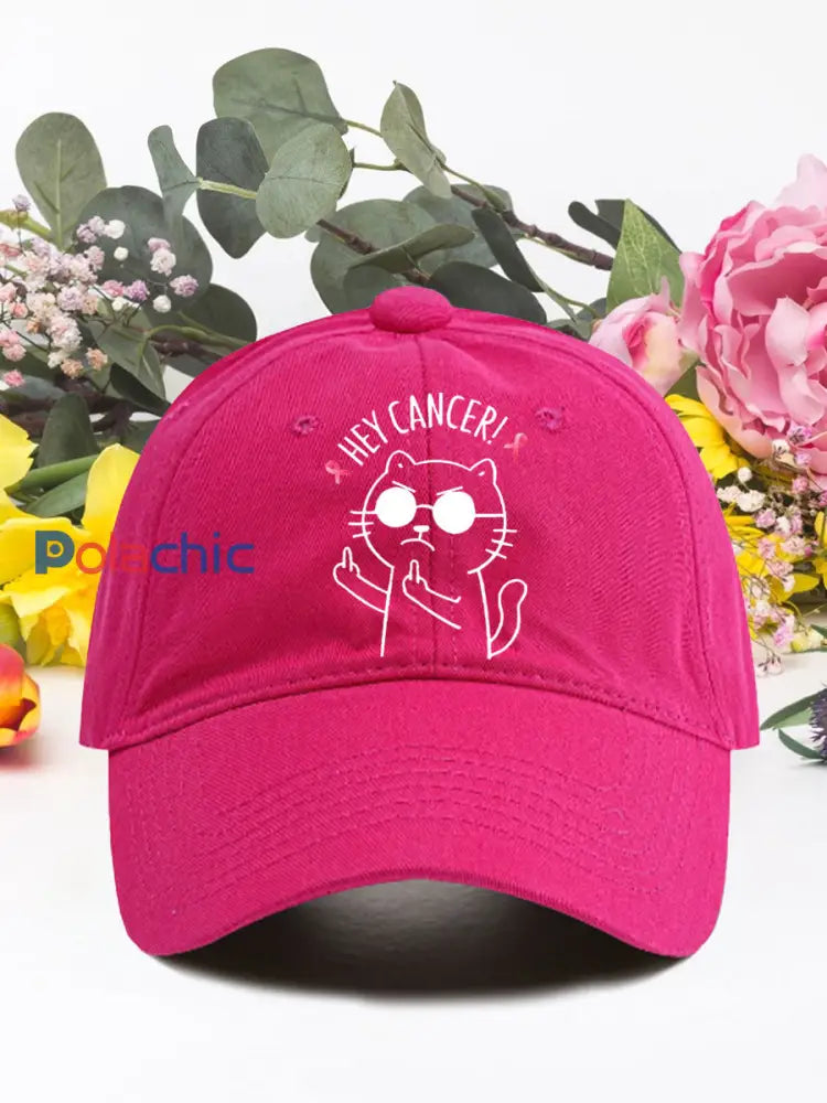 Hey cancer cancer du sein chapeaux neutres Rose Rouge / ONE